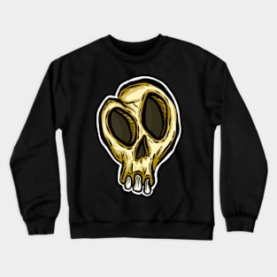 Spooky Halloween Skull Cartoon Illustration Crewneck Sweatshirt